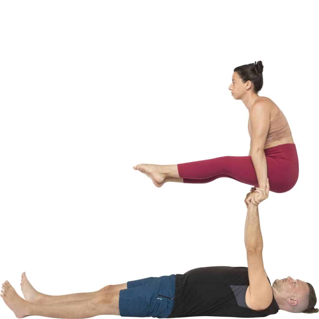 l sit acroyoga pose