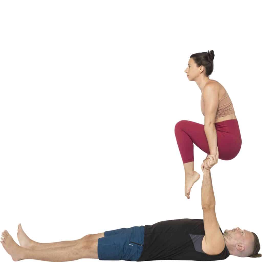 tuck sit acroyoga pose